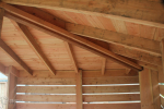 Lariks tuinhuis dakconstructie