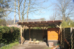 Tuindak met rondhout