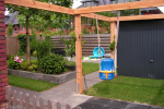 Lariks pergola met schommel
