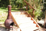 Houten tuintrap